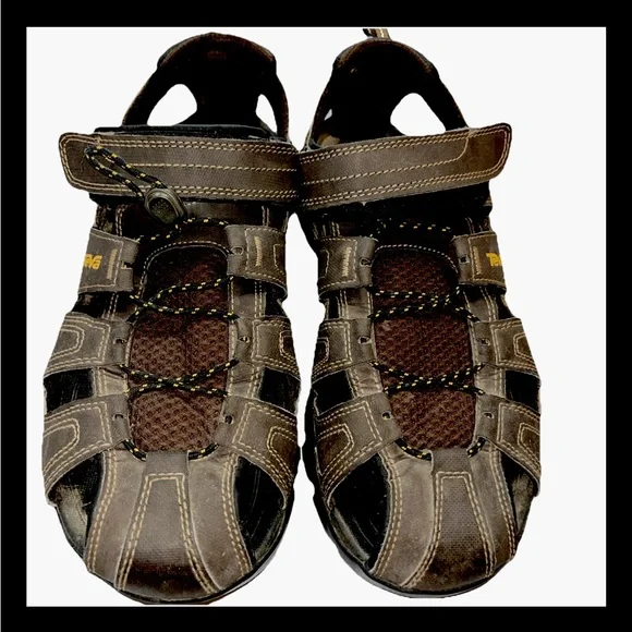 Teva Forebay Dozer BROWN SANDALS trail HIKING All Terrain MEN SIZE 10 Closed Toe - Picture 1 of 16